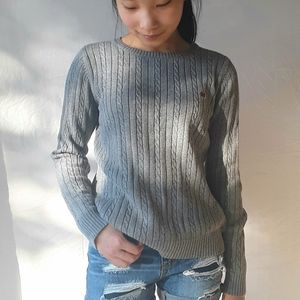 IZOD Grey Cable Knit Sweater